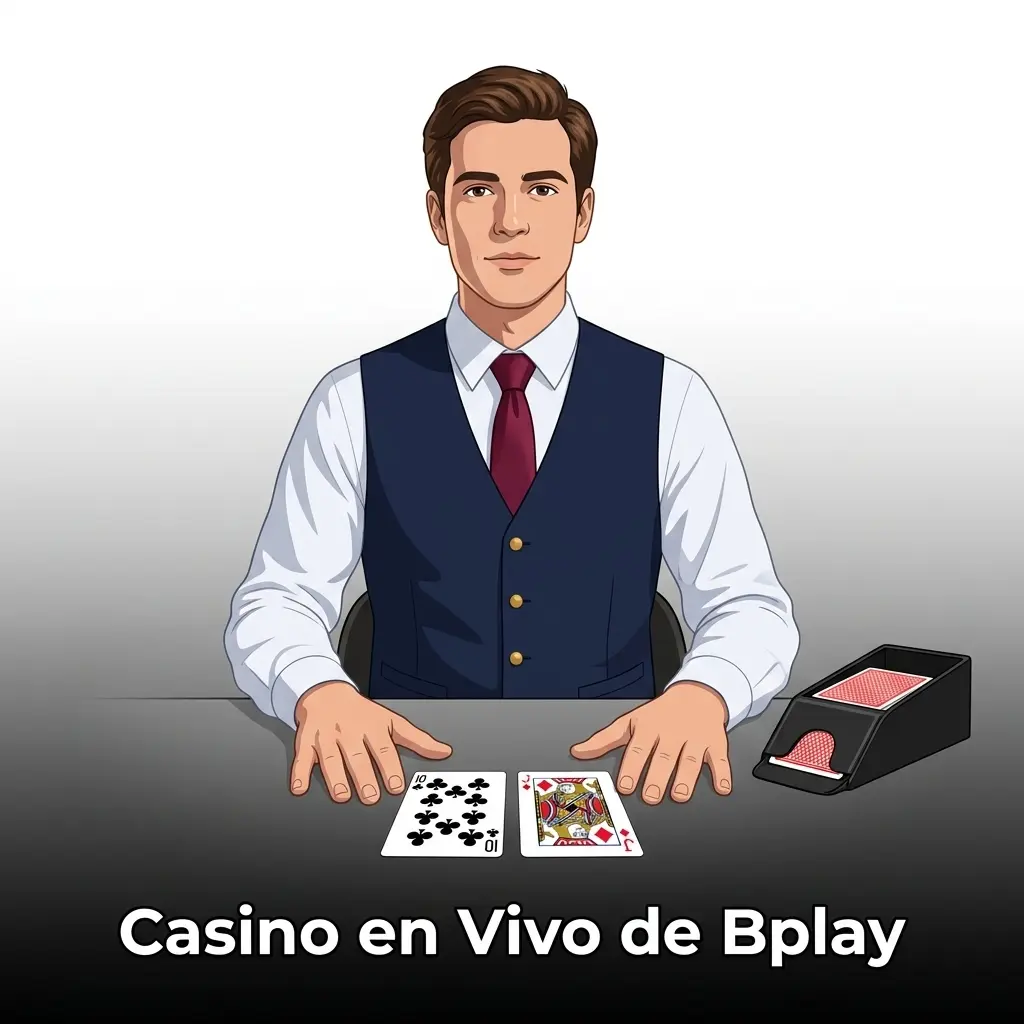 Sala de casino en vivo de Bplay con dealers humanos transmitiendo ruleta, blackjack y baccarat en alta definición
